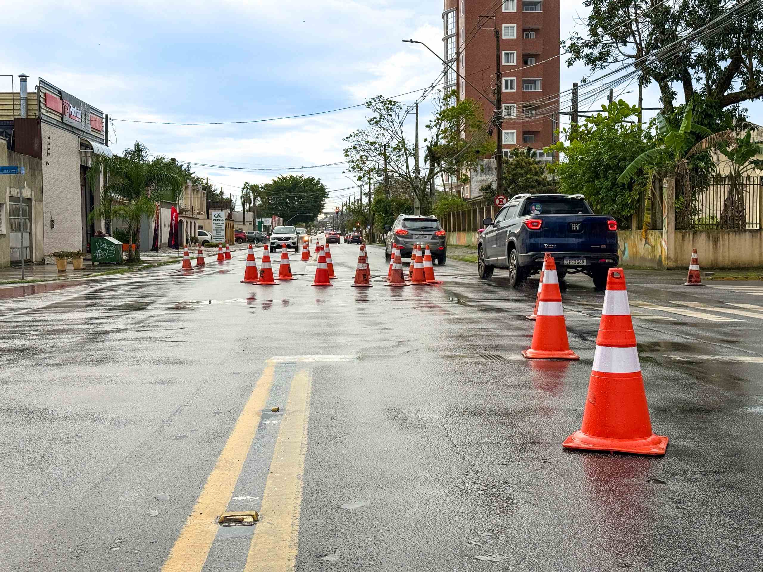 Paranaguá testa nova rotatória para desafogar trânsito e dar mais segurança