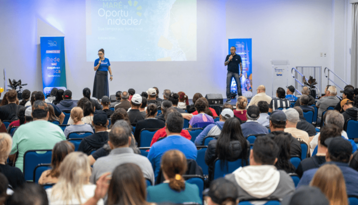 Auditório do evento Maré de Oportunidades Sebrae